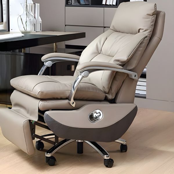 Luxury Silver Ergonomic Executive Chair