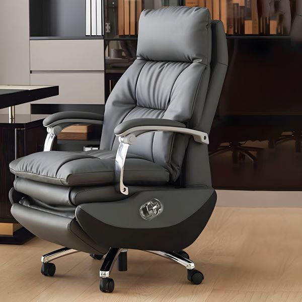 Luxury Silver Ergonomic Executive Chair