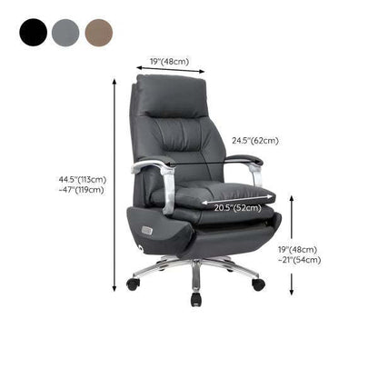 Luxury Silver Ergonomic Executive Chair